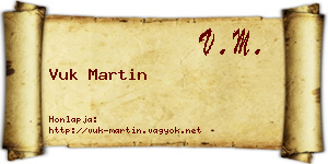 Vuk Martin névjegykártya